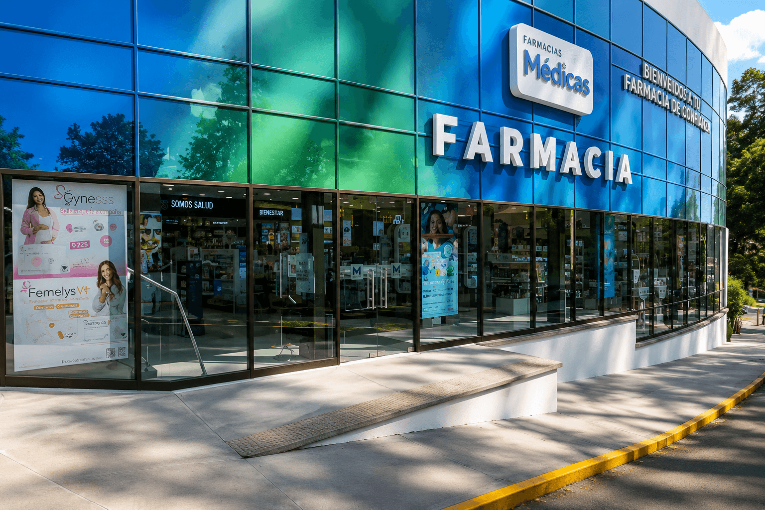 Farmacias Médicas · fachada tratada